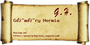 Gömöry Hermia névjegykártya